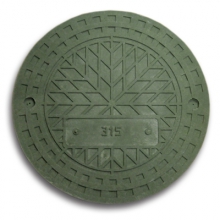 люк полимерно-композитный 1,5т (a15) для гофротрубы колодца ø315 п (зеленый) Политэк колодцы политэк